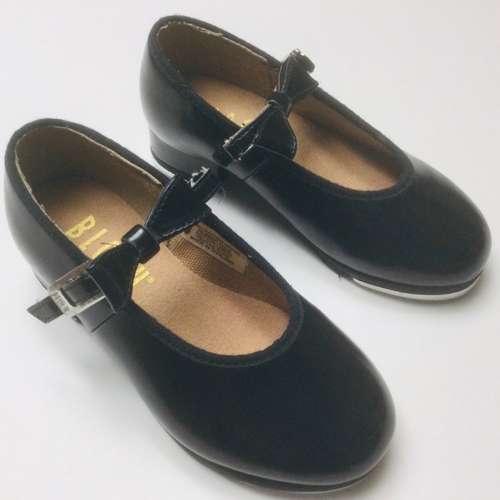 BLOCH - YOUNG GIRLS - SIZE 8.5 - BLACK - MARY JANE - TAP DANCE SHOES
